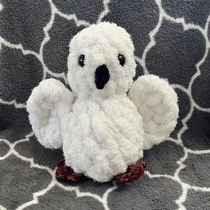 Handmade crochet snow owl